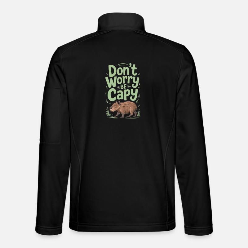 Capybara Dont Worry Be Capy Capybara Rodent Unisex Softshell Jacket