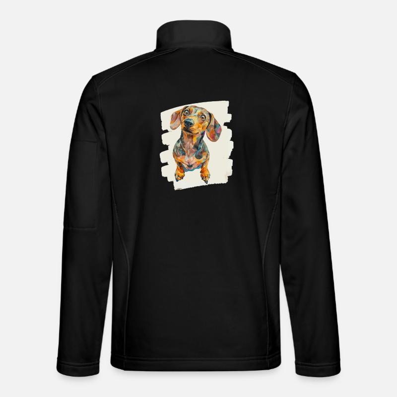 Dachshund - Unisex Softshell Jacket - black