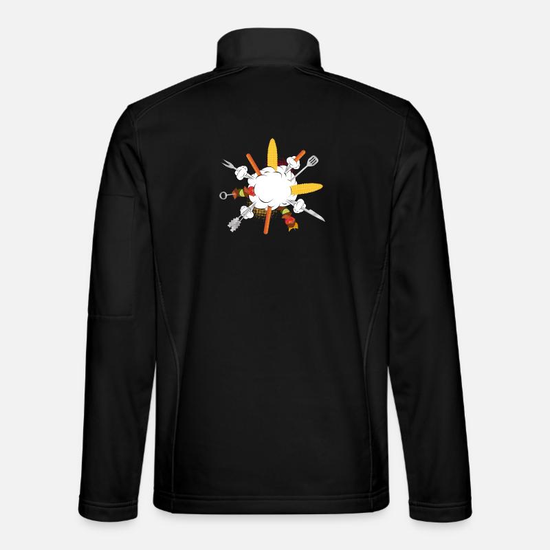 Explosion du gril – motif comique pour les vrais gars Veste en tissu softshell Unisexe