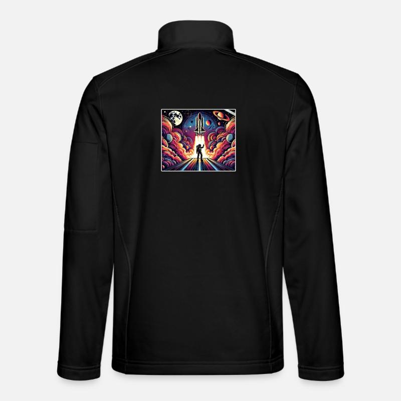 Conception de mission spatiale d’astronaute - Veste en tissu softshell Unisexe - noir