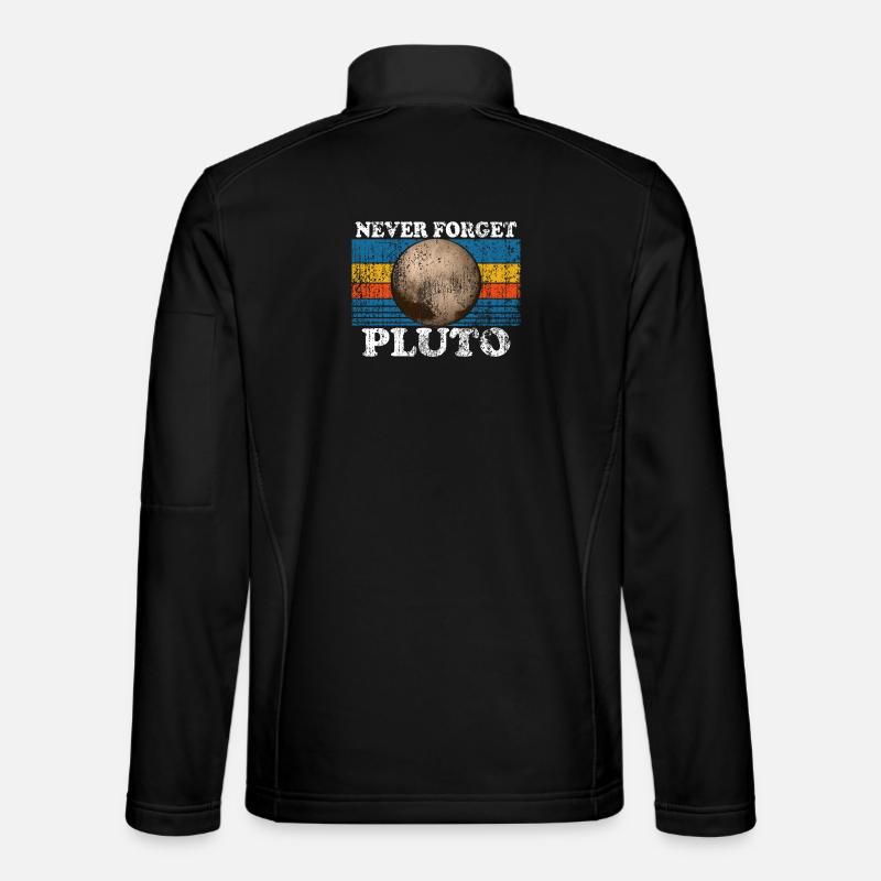 Never Forget Pluto Retro Astronomy Space Vintage Unisex Softshell Jacket