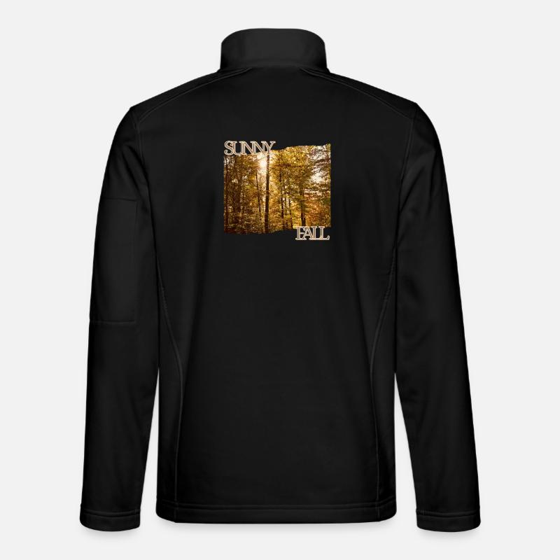 Sunny Fall - Herbstsonne im Wald - Unisex Softshelljacke - Schwarz