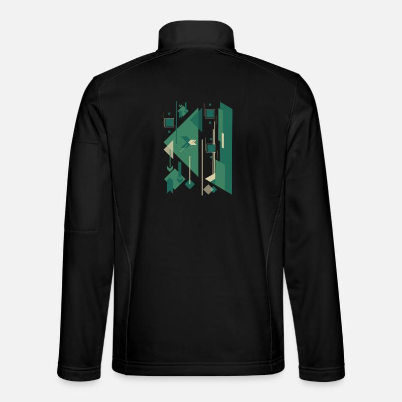 Abstrakte Gummifigur - Unisex Softshelljacke - Schwarz