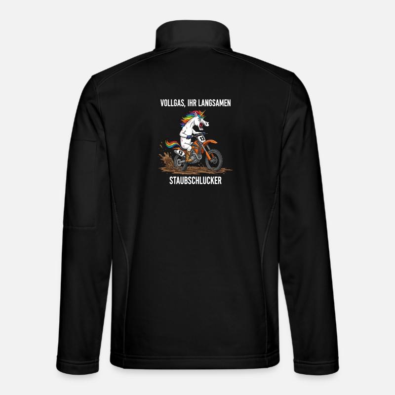 Einhorn-Motocross - Unisex Softshelljacke - Schwarz