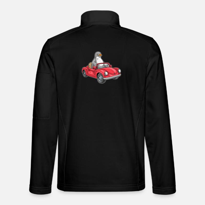 Pinguin Auto - Unisex Softshelljacke - Schwarz