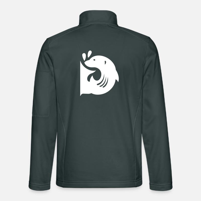 Poisson pingouin | Lettre D | Vectorale Veste en tissu softshell Unisexe