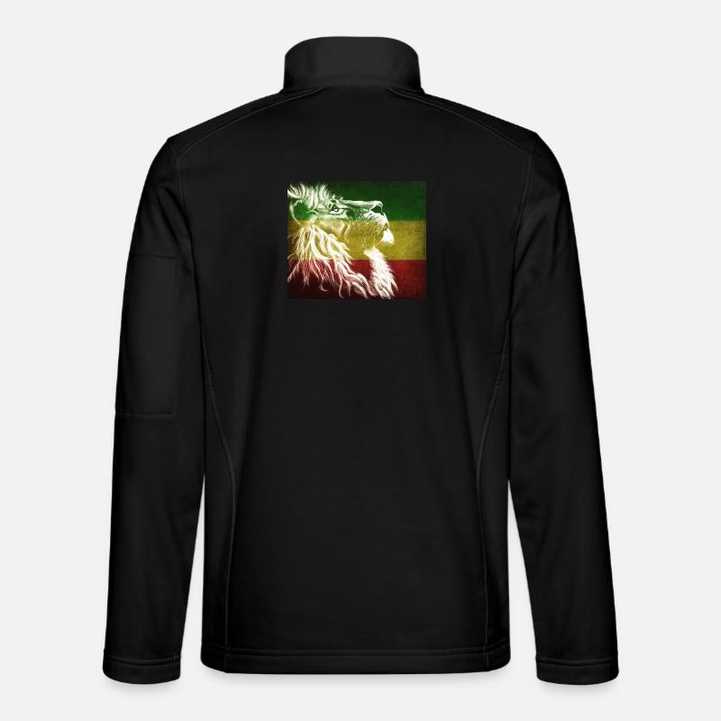 Reggae Lion Flag Art Unisex Softshell Jacket