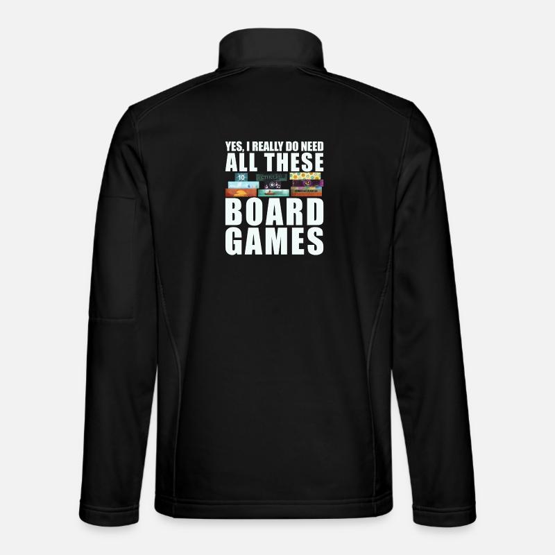 Brettspiele lustiger Spruch - Unisex Softshelljacke - Schwarz