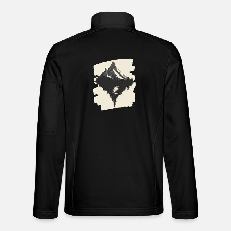 Berge Klettern Kletterer Wandern - Unisex Softshelljacke - Schwarz