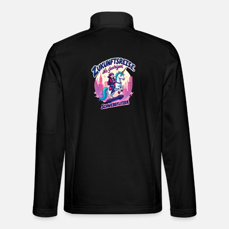 Zukunftritt mit Einhorn - Unisex Softshelljacke - Schwarz