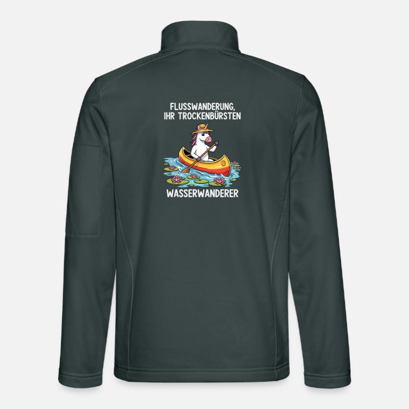 Excursion en canoë Licorne Veste en tissu softshell Unisexe