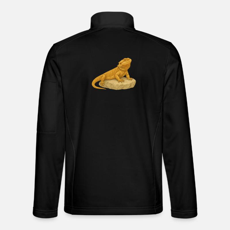 Yellow gecko on rocks Unisex Softshell Jacket