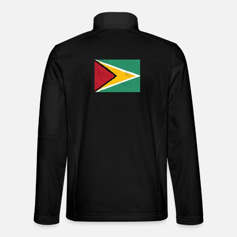 Drapeau du Guyana – Énergie dynamique Veste en tissu softshell Unisexe
