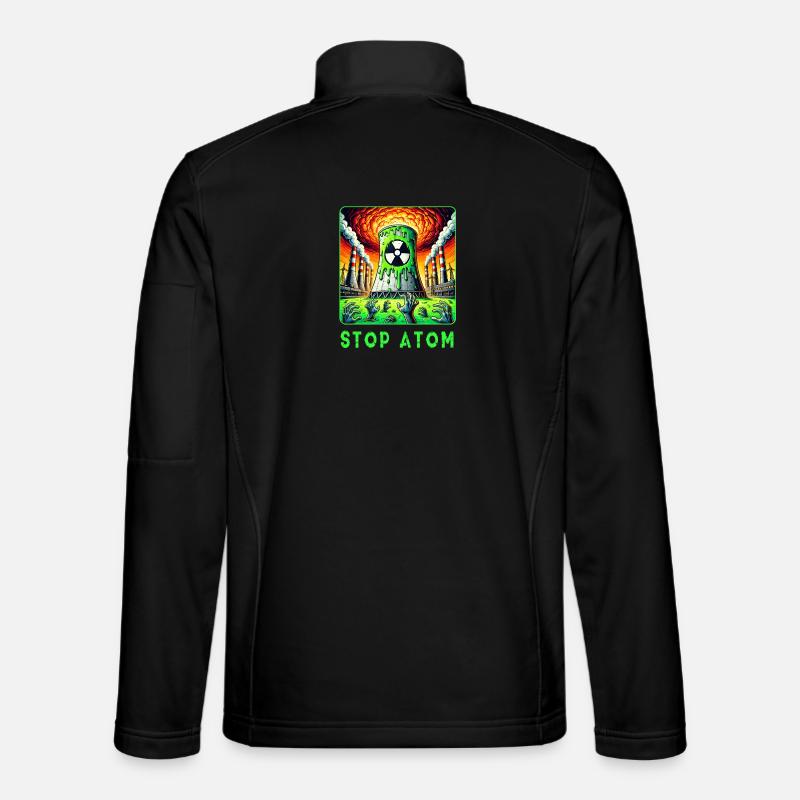 Stop Atom – Radioaktiver - Unisex Softshelljacke - Schwarz