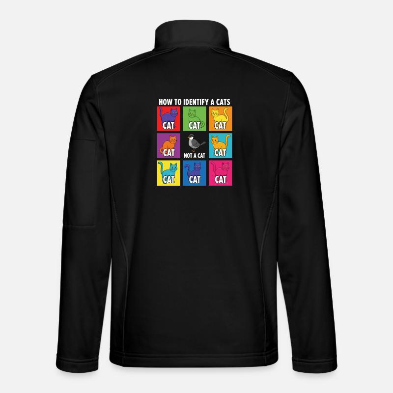 Katzen-Identifizierungs-Guide - Unisex Softshelljacke - Schwarz