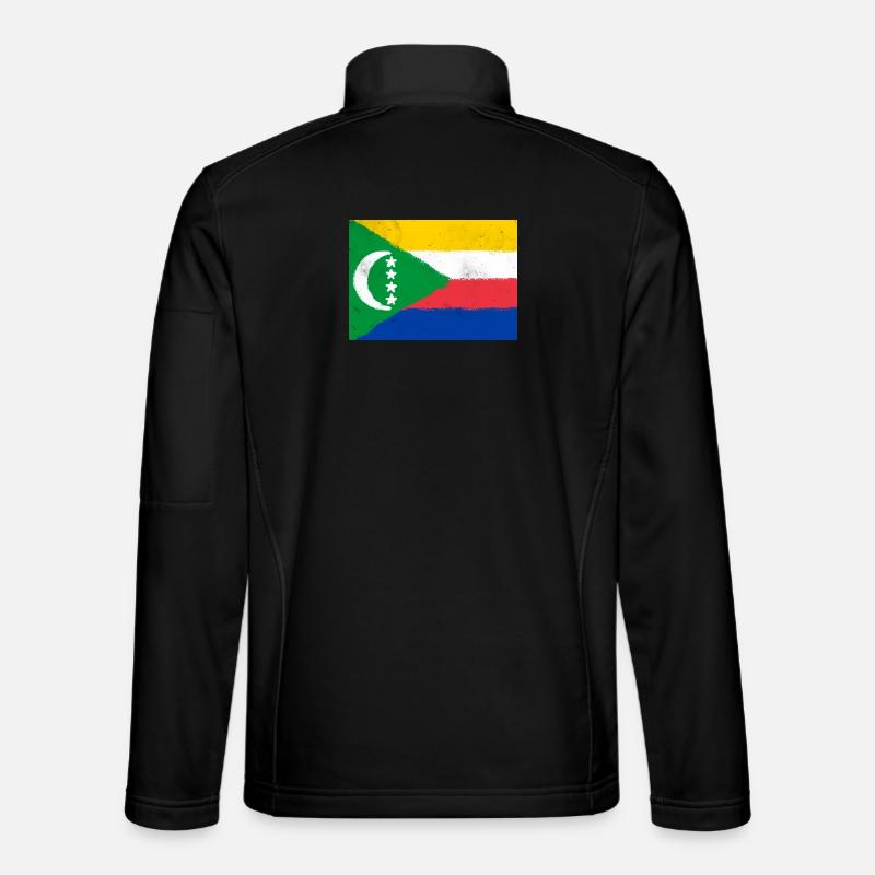 Flagge der Komoren Unisex Softshelljacke