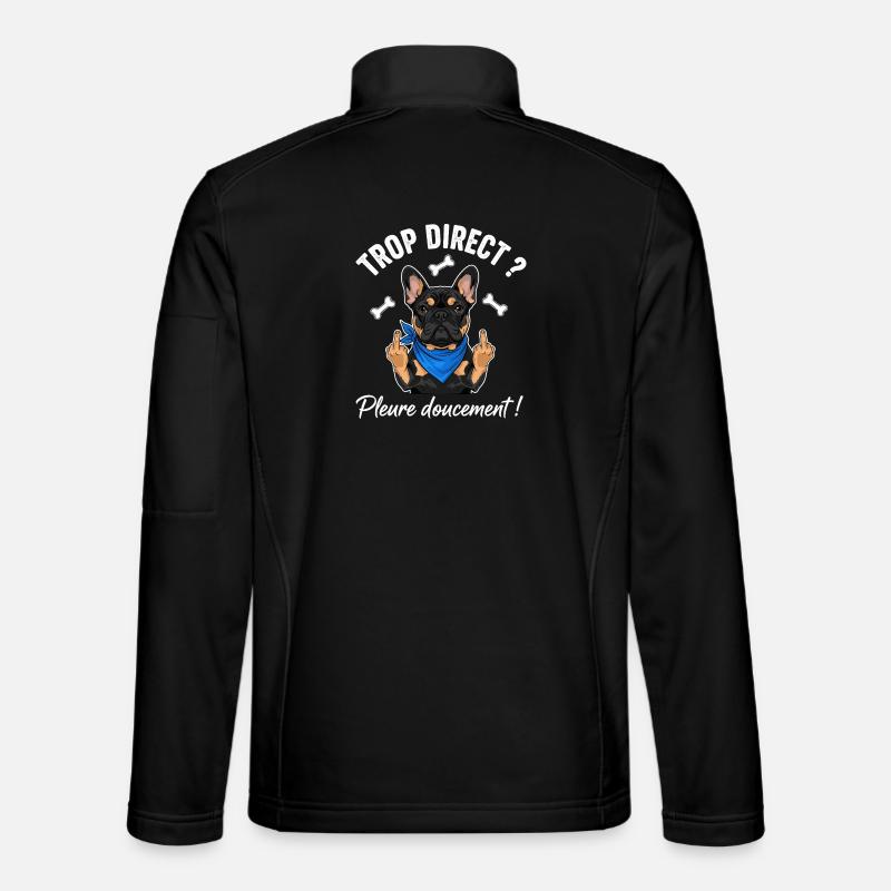 Bouledogue français cool - Veste en tissu softshell Unisexe - noir