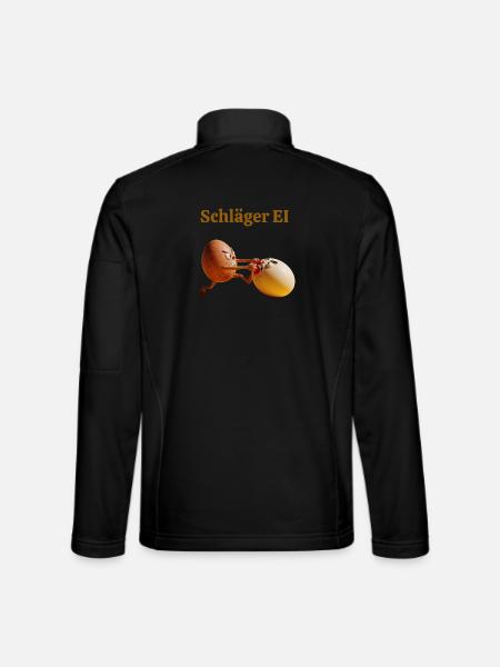 Racket Egg – Funny Egg Fight - Unisex Softshell Jacket - black