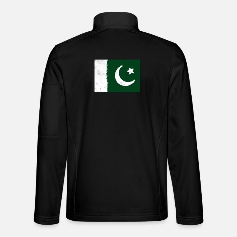 Flagge von Pakistan - Unisex Softshelljacke - Schwarz