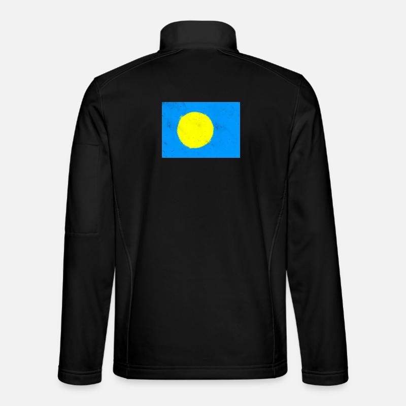 Flagge von Palau - Unisex Softshelljacke - Schwarz
