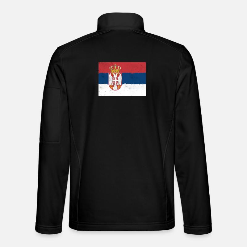 Drapeau de la Serbie - Veste en tissu softshell Unisexe - noir