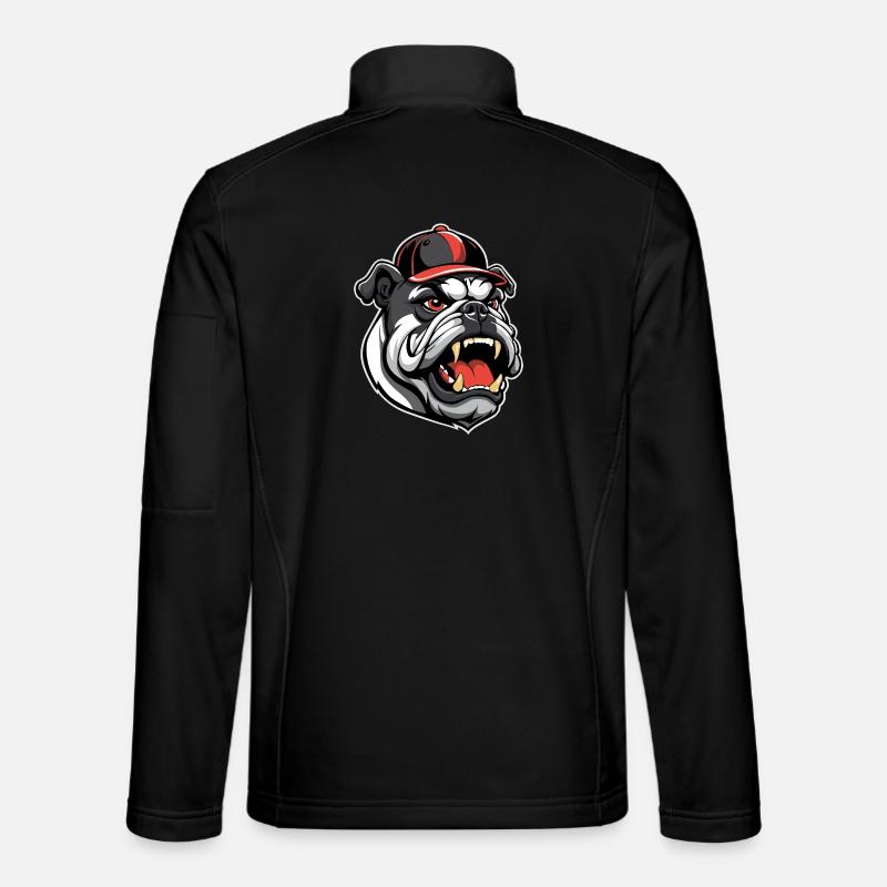 BOULEDOGUE AVEC CASQUETTE DE BASEBALL - Veste en tissu softshell Unisexe - noir