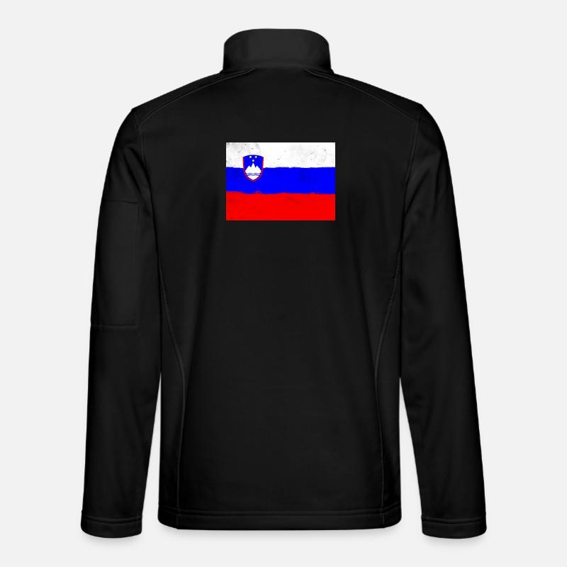 Flagge von Slowenien - Unisex Softshelljacke - Schwarz