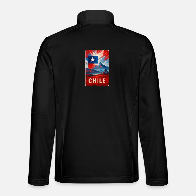 Chile Travel Art - Unisex Softshelljacke - Schwarz