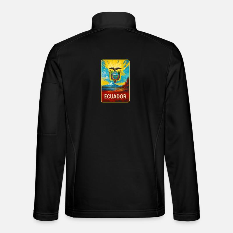 Ecuador - Farbenfrohes Emblem Unisex Softshelljacke