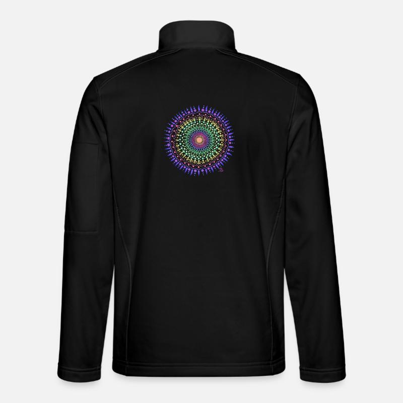 Mandala Energie - Unisex Softshelljacke - Schwarz