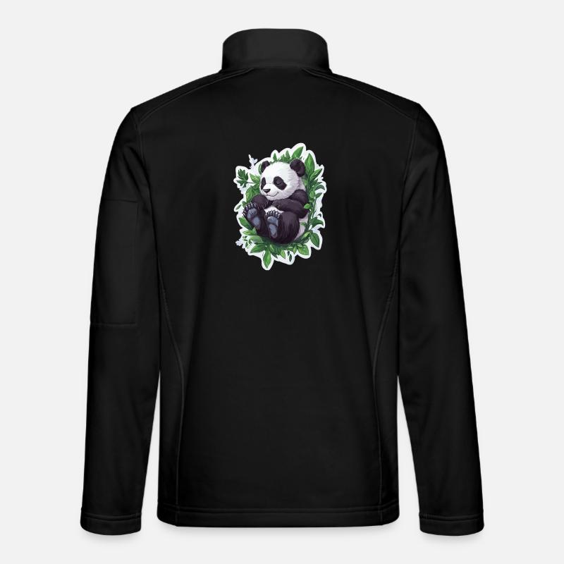 Süsser Pandabär - Unisex Softshelljacke - Schwarz