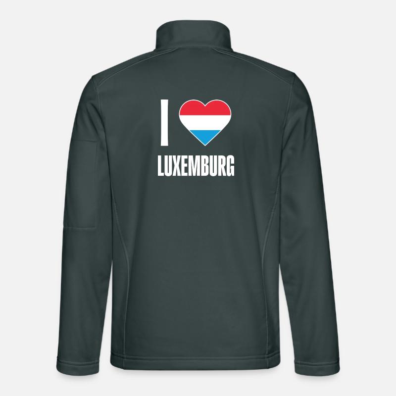 Drapeau du Coeur du Luxembourg Veste en tissu softshell Unisexe