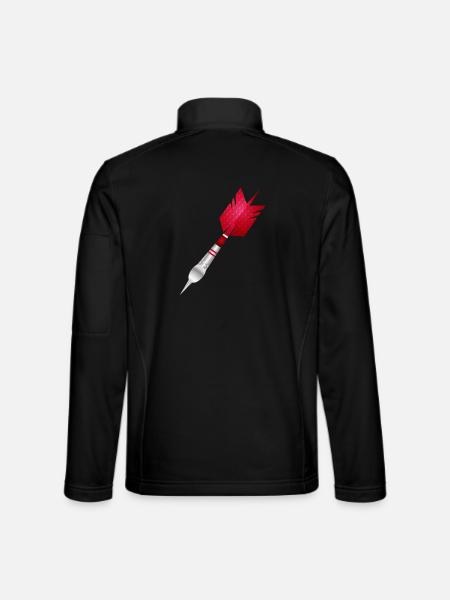 Pince rouge comme motif sportif - Veste en tissu softshell Unisexe - noir - Dos