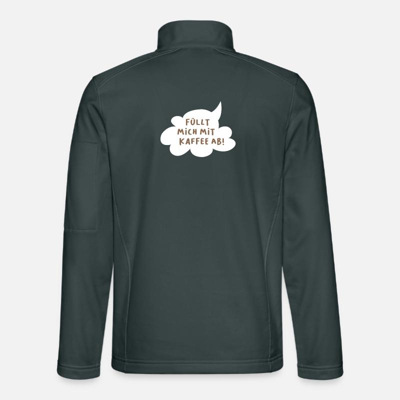 Coffee Cloud Speech Bubble Office Humor Cool Sayings Unisex Softshell Jacket