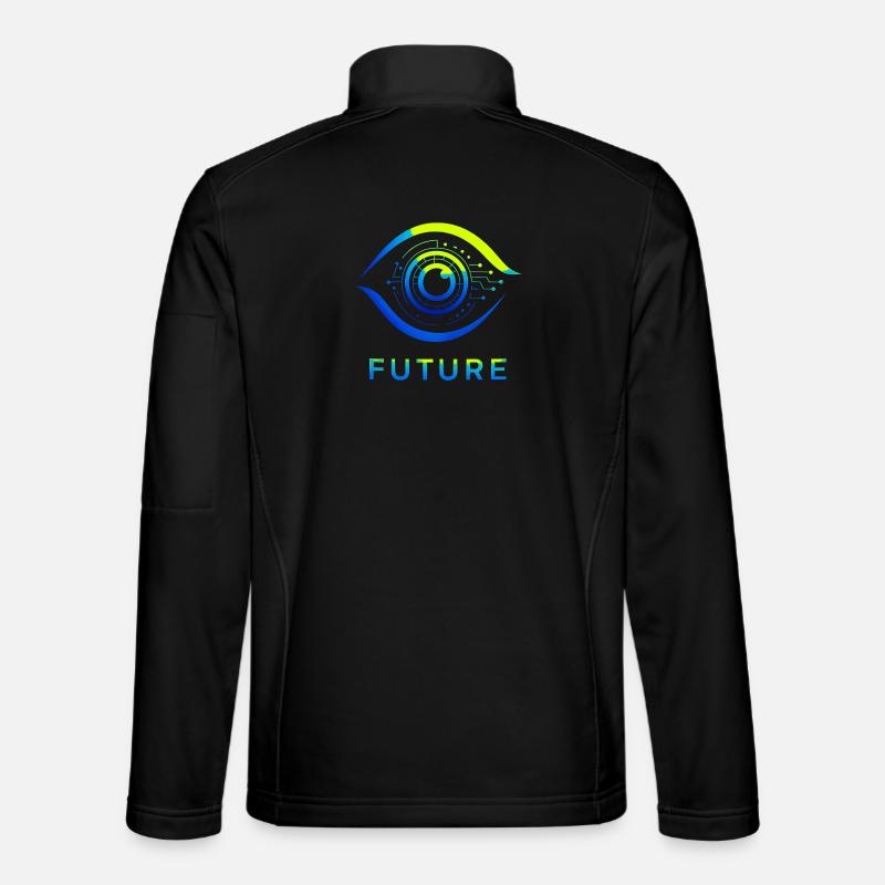 Futuristic Circle Technology Design Unisex Softshell Jacket