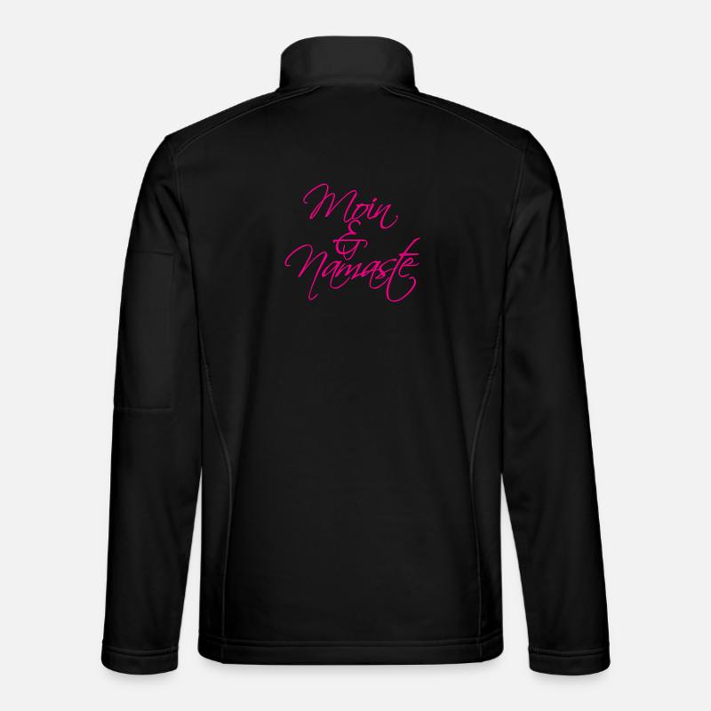 Moin & Namaste, magenta - Unisex Softshell Jacket - black