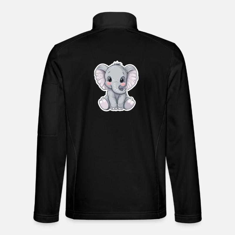 Elephant - Unisex Softshell Jacket - black
