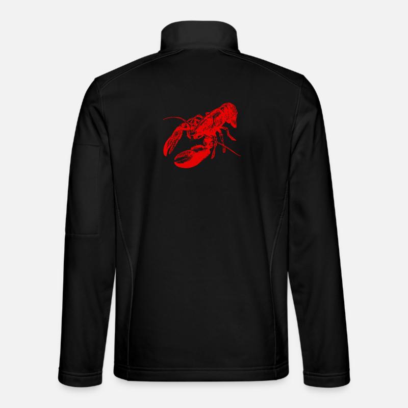 Bold Red Lobster Graphic Design Unisex Softshell Jacket
