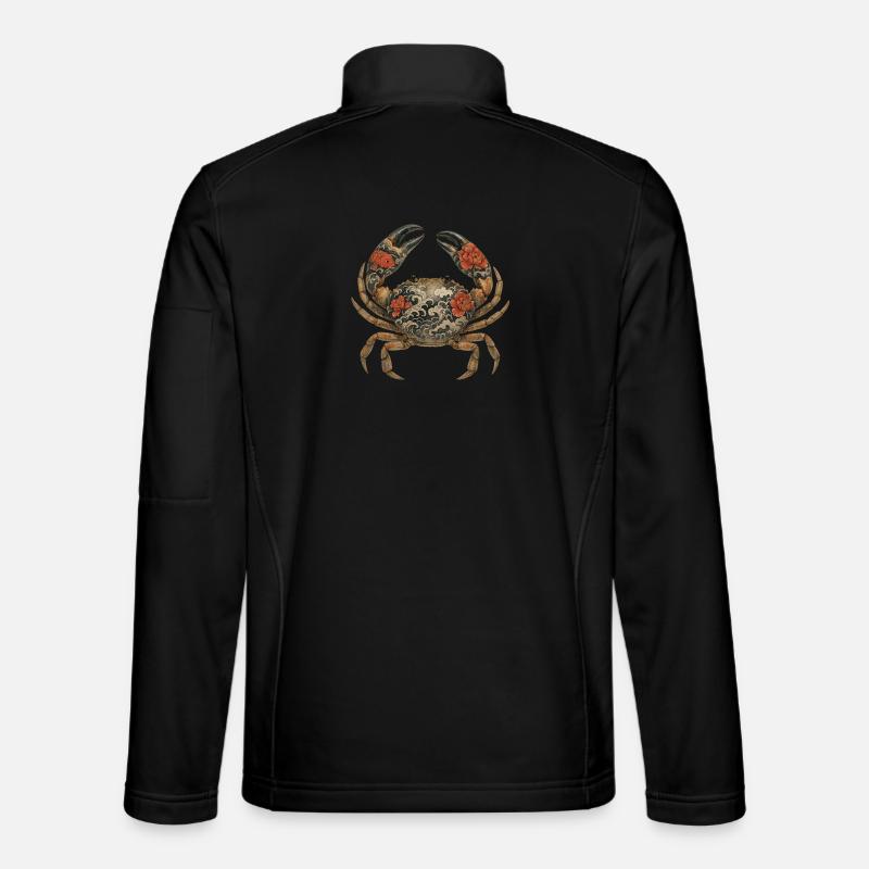 Yakuza Crab – Ink on Shell - Unisex Softshell Jacket - black