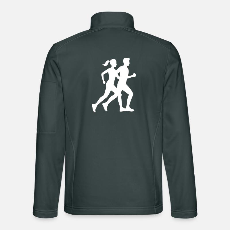 Conception dynamique de la silhouette de course à pied Veste en tissu softshell Unisexe