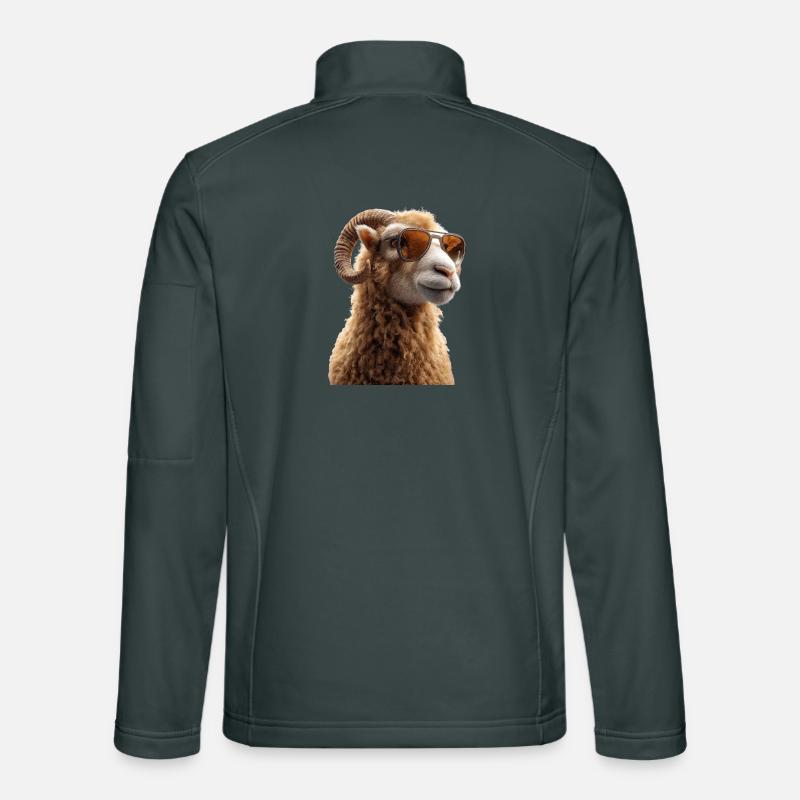 Aries mouflon Aries Wild Sheep Male Sheep Unisex Softshell Jacket