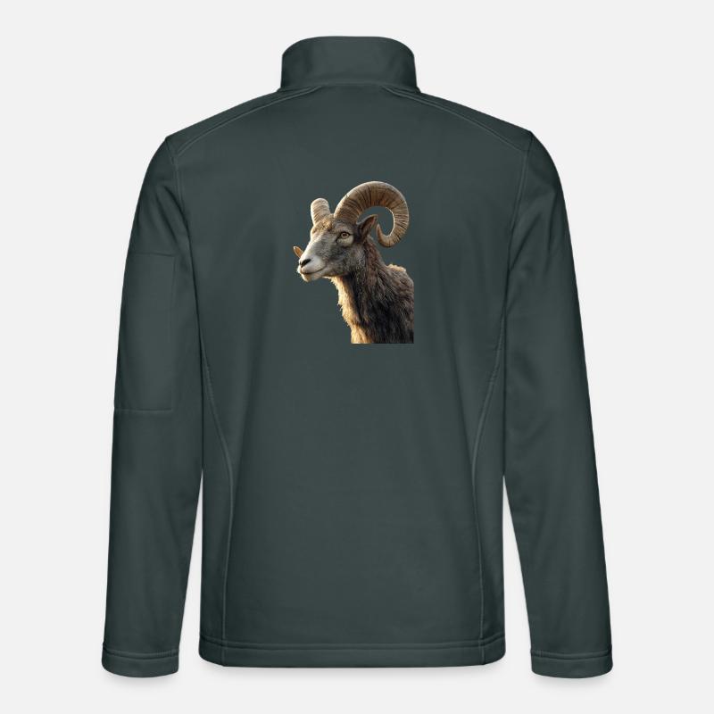 Aries mouflon Aries Wild Sheep Male Sheep Unisex Softshell Jacket