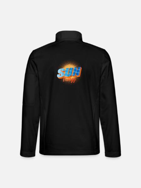 Typographie avec des cellules solaires et un soleil éclatant - Veste en tissu softshell Unisexe - noir - Dos