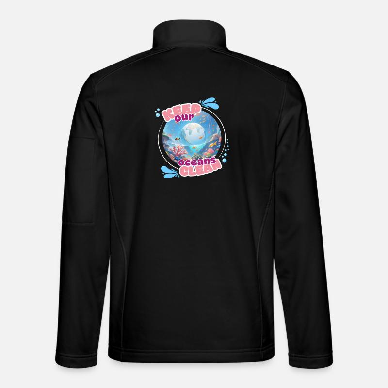 Halten Sie den Ozean sauber Unisex Softshelljacke