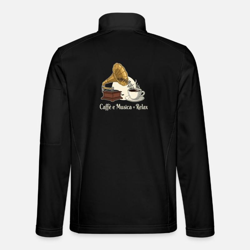 Caffè e Musica = Se détendre - Veste en tissu softshell Unisexe - noir