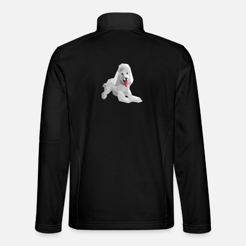 Elegant low poly poodle Unisex Softshell Jacket