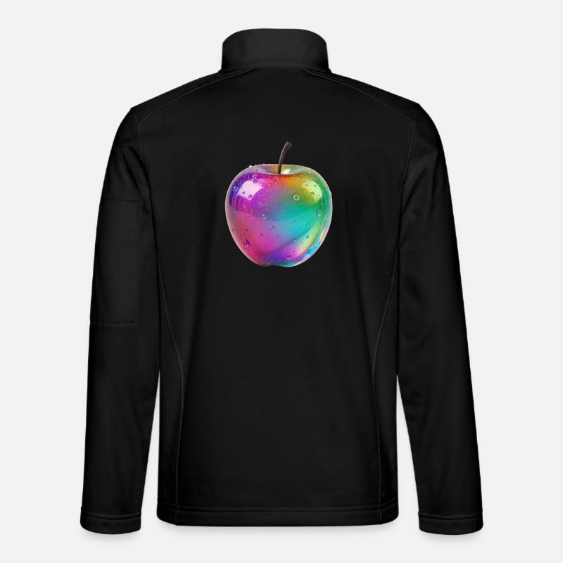 Conception esthétique de la pomme arc-en-ciel Veste en tissu softshell Unisexe