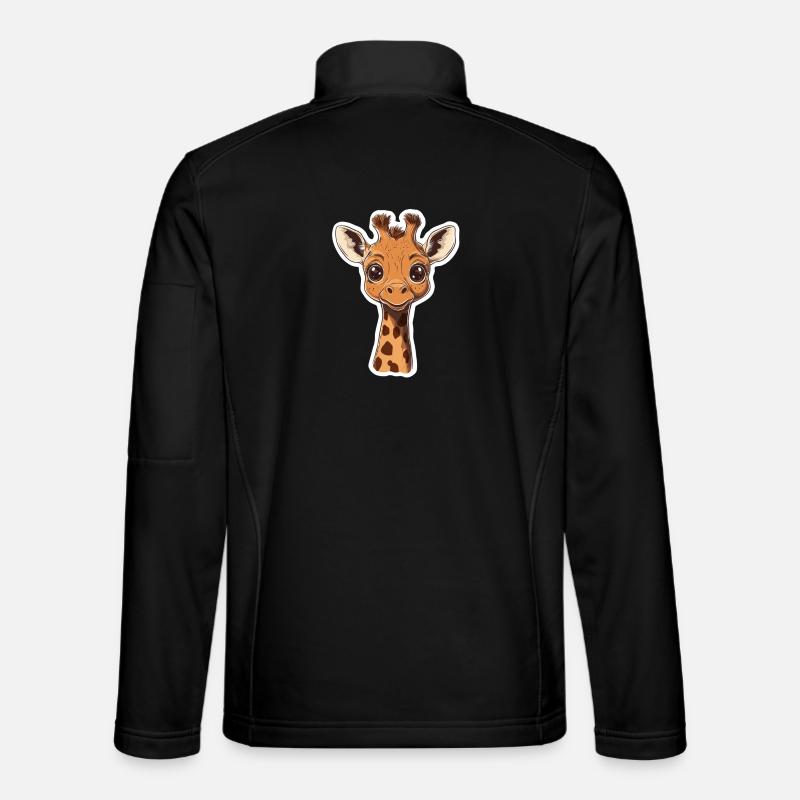 Giraffe - Unisex Softshelljacke - Schwarz