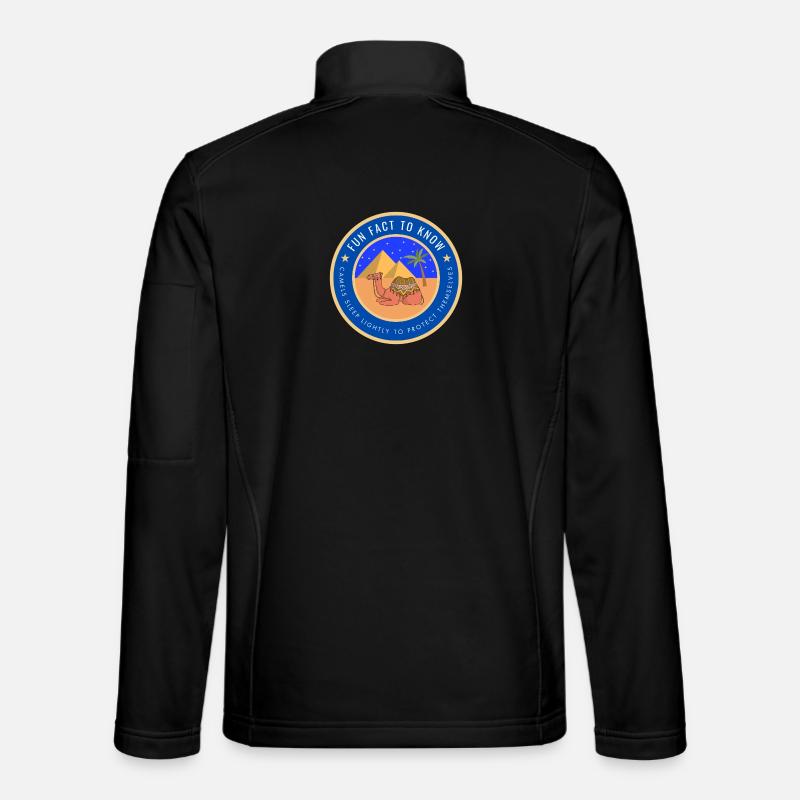 Desert Camel Fact - Unisex Softshell Jacket - black