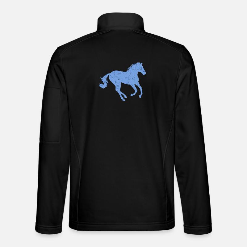 Galoppierendes Pferd - Unisex Softshelljacke - Schwarz